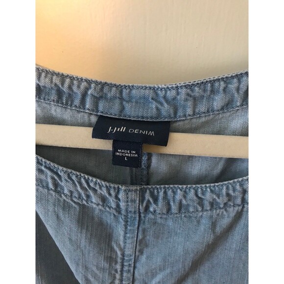 J.Jill Denim Maxi Dress Size Large - Picture 2 of 8